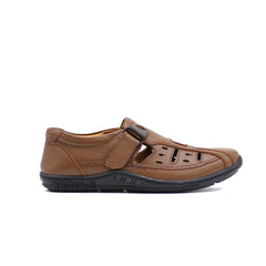 Clark's CL-1060 Men's Brown Leather Roman Sandals - Comfortable and Stylish Summer Footwear Shoeinn.co