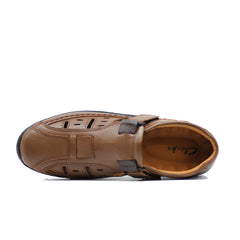 Clark's CL-1060 Men's Brown Leather Roman Sandals - Comfortable and Stylish Summer Footwear Shoeinn.co