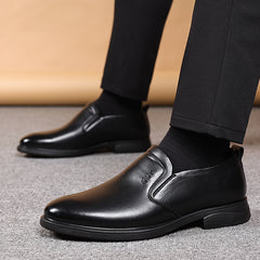 black Leather Marks fairwale shoes with medicated insole at Shoeinn.co