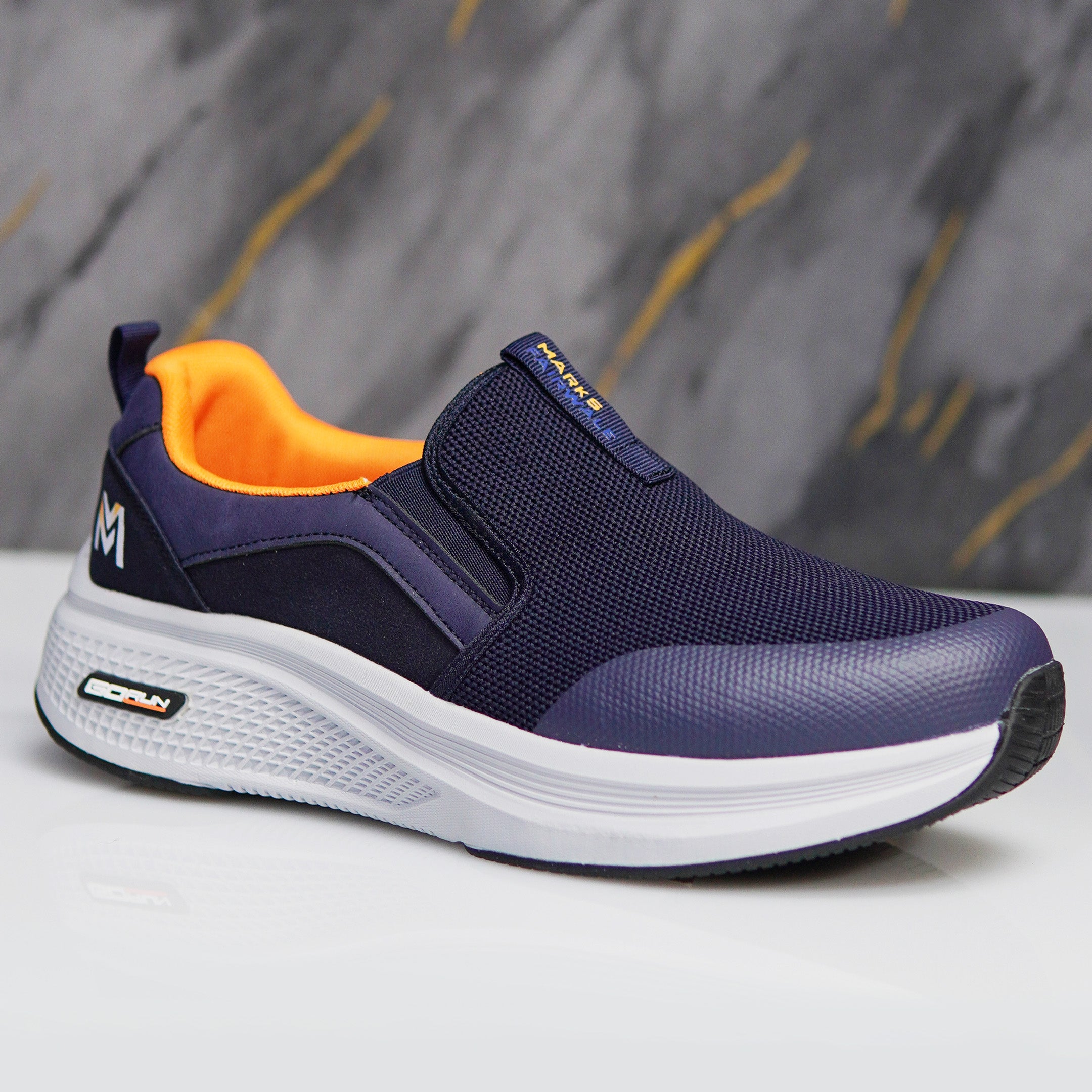 Comfortable blue Skechers running shoes designed for optimal support