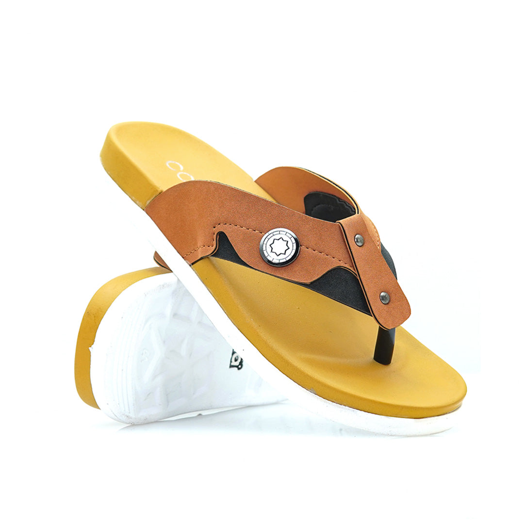 C 22 Black & Brown New Cania C-22 Men Chappal & Slipper in Pakistan