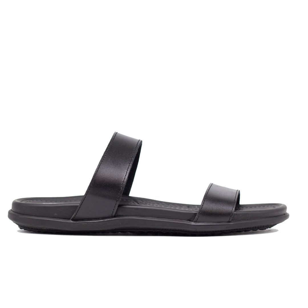 Black Hajj 2025 Slipper  with cow leather and Pu Medicated sole.