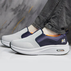 Grey MF Skechers GO RUN with lightweight design and durable rubber outsole