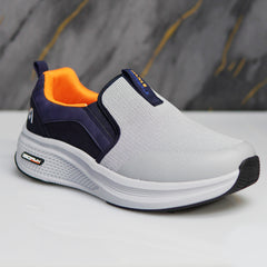 Grey Skechers running shoes offering superior comfort and breathability