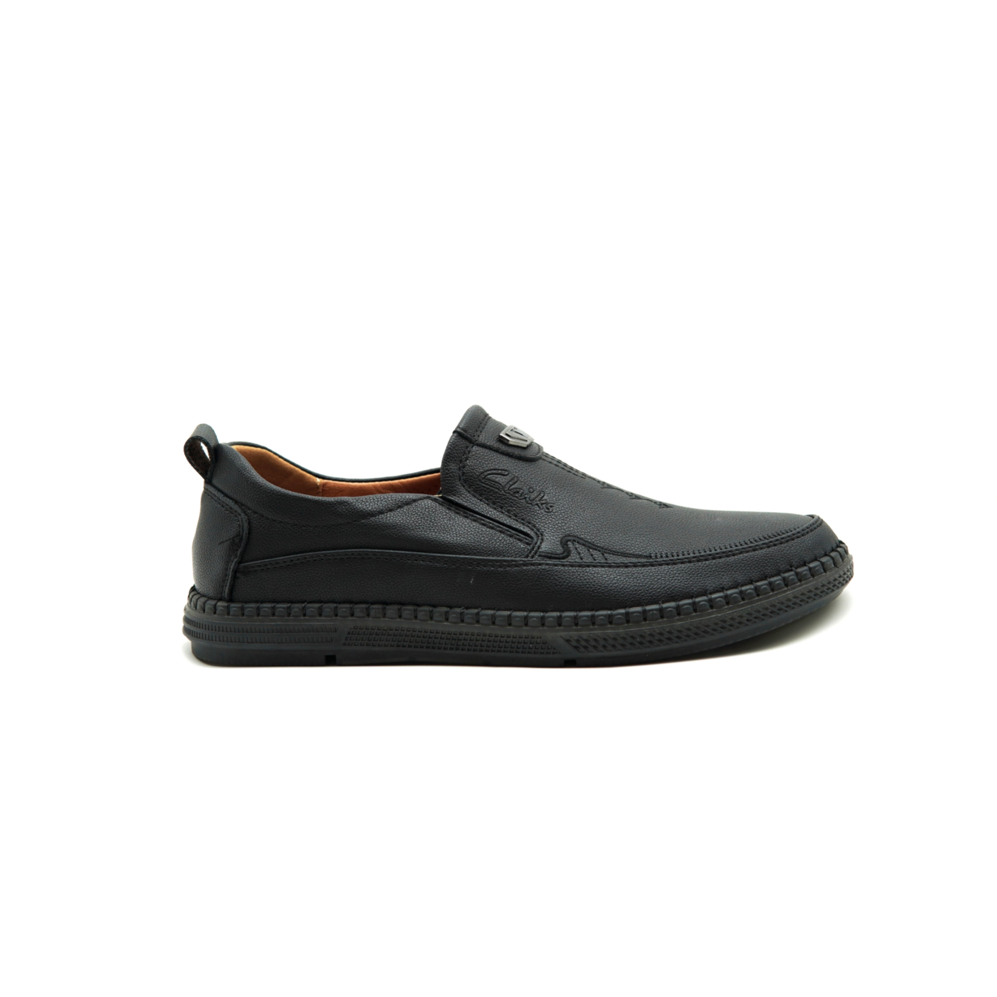 Stylish and durable Clarks 109-7 Men's Black Shoes with a unique jelly sole and imported artificial leather for a modern look and all-day comfort