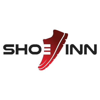 Shoeinn logo featuring red sneaker design with bold black text, representing stylish and comfortable footwear.