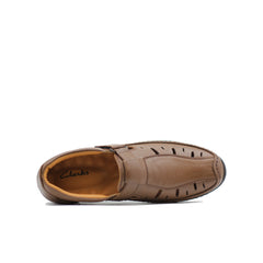Clark's Sandal 1061 - Leather Roman Sandal for Summer Comfort (ShoeInn.co)