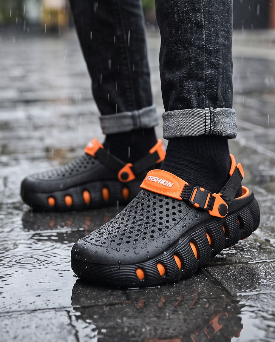 Best EVA Clogs for Men in Pakistan Waterproof EVA Clogs & Slippers for Men | Anti-Slip Rainy Day Comfort Shoes – Shoeinn CR-01