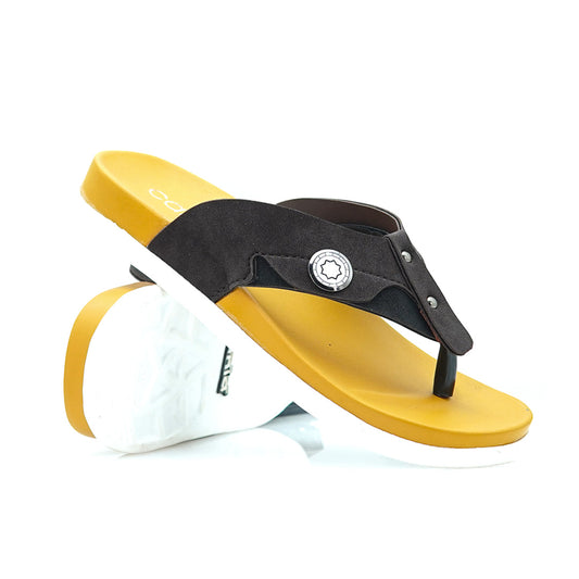 comfortable New Stylish Brown And Black Shoeinn C-22 Slipper For Men 