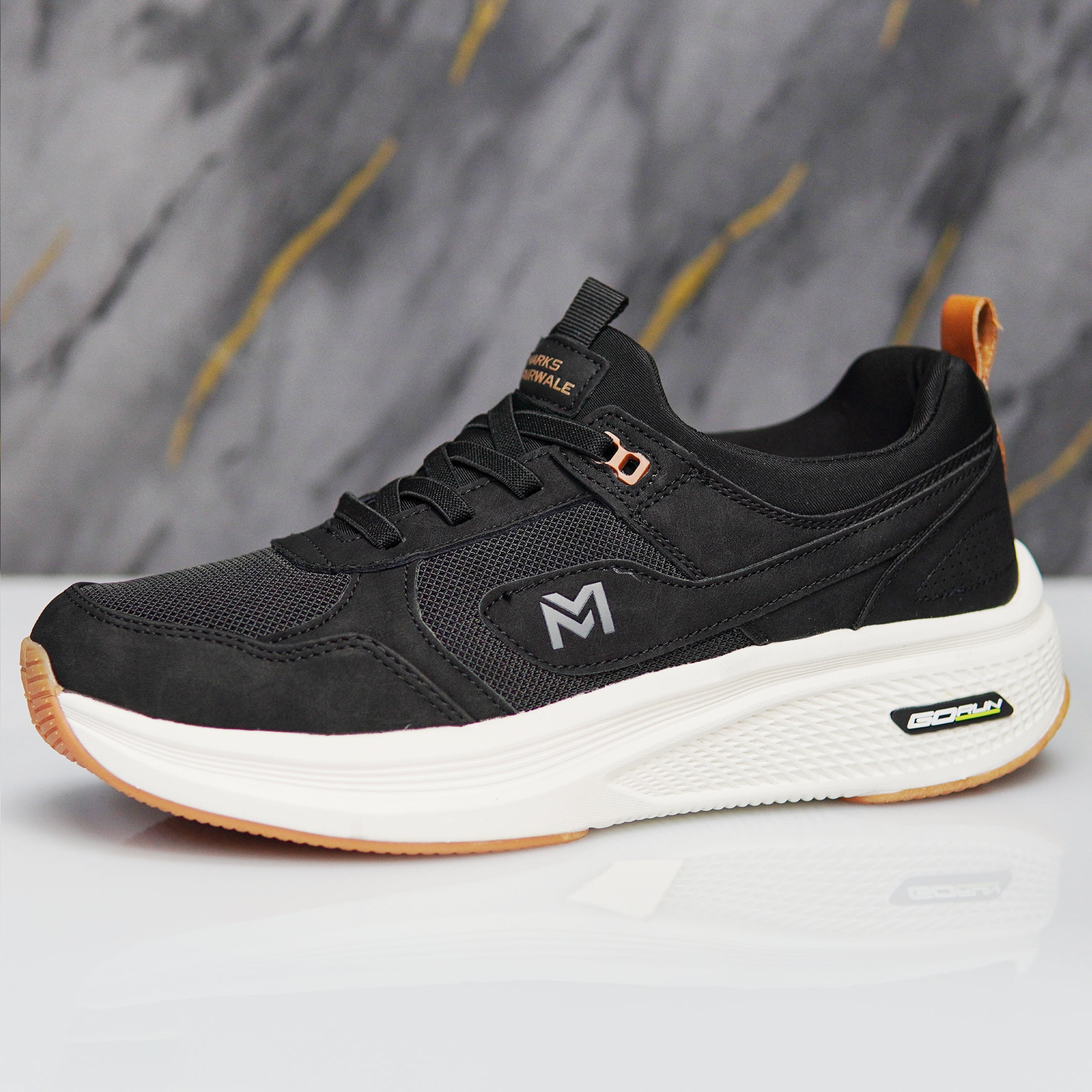 Sleek black Skechers MF-2417 sneakers perfect for casual or athletic use